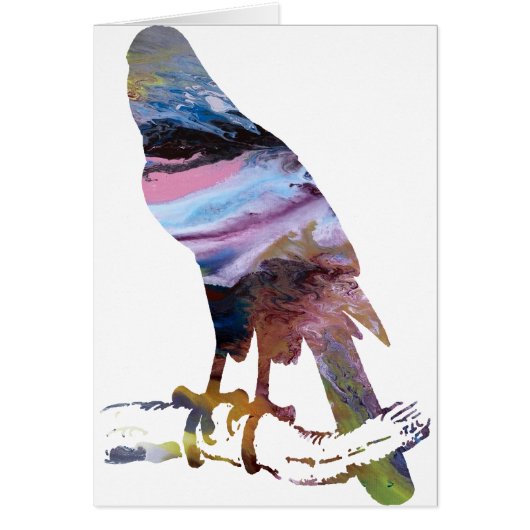 Abstract Goshawk silhouette. Cards (Front)