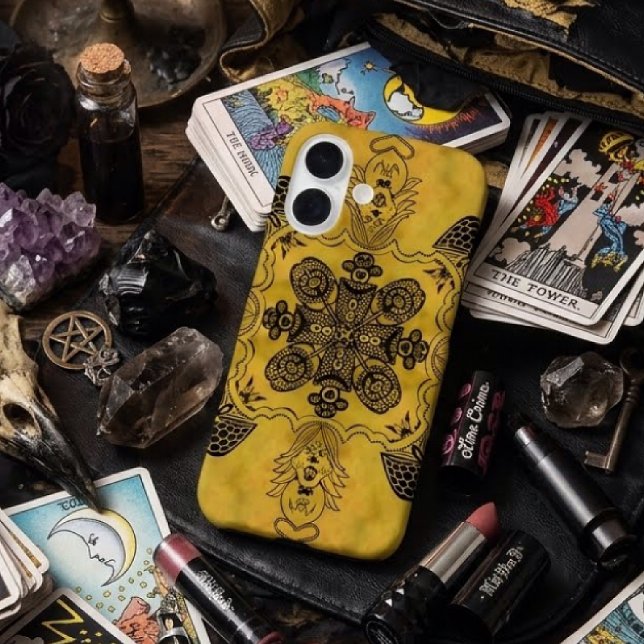 Abstract Goth Tribal Line Drawing Repeat Pattern Case-Mate iPhone Case (Creator Uploaded)