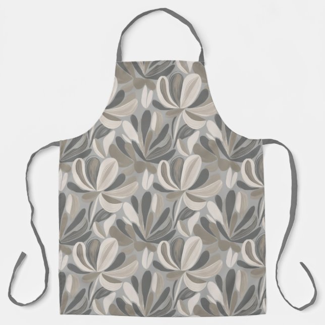 Abstract Gouache Floral Composition Apron (Front)