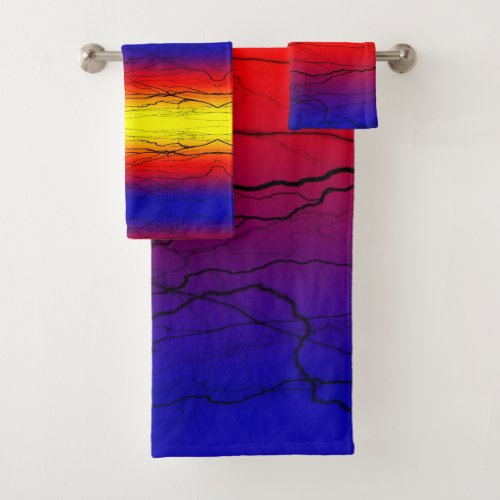 Abstract Gradient Bath Towel Set