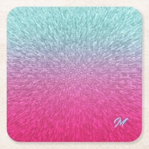 Abstract gradient blue pink extrusion