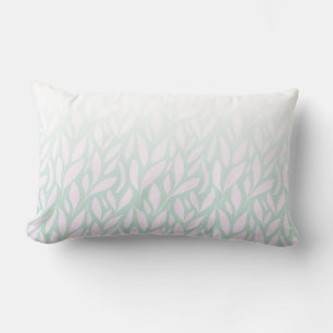 Abstract Gradient Hand Drew Leaf Doodle Pattern Lumbar Pillow