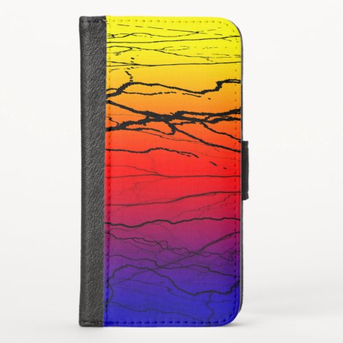 Abstract Gradient iPhone X Wallet Case