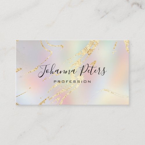 abstract gradients faux foil  business card