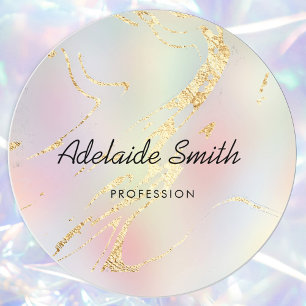 abstract gradients faux foil classic round sticker
