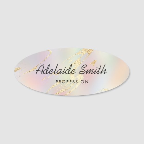 abstract gradients name tag