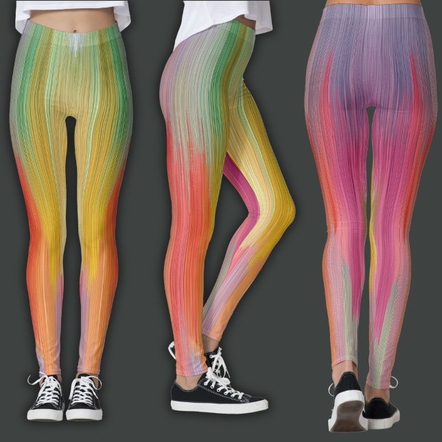Abstract Gradients | Rainbow Drip Leggings (Creator Uploaded)