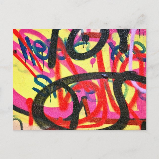 abstract graffiti background postcard (Front)