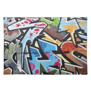 Abstract graffiti placemat