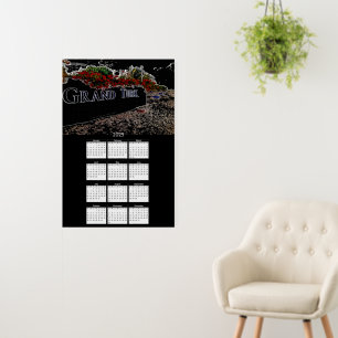 Abstract Grand Turk 2025 Calendar Foam Board