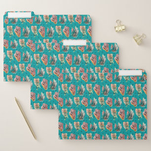 Abstract Graphic Cactus Succulent Pattern File Folder