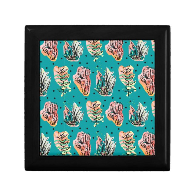 Abstract Graphic Cactus Succulent Pattern Gift Box (Front)