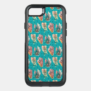 Abstract Graphic Cactus Succulent Pattern OtterBox Commuter iPhone SE/8/7 Case