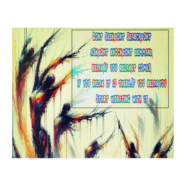 abstract graphic image 'quote unquote' acrylic print (Front)