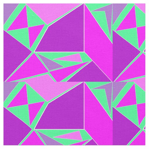 Abstract graphic - purple green design fabric