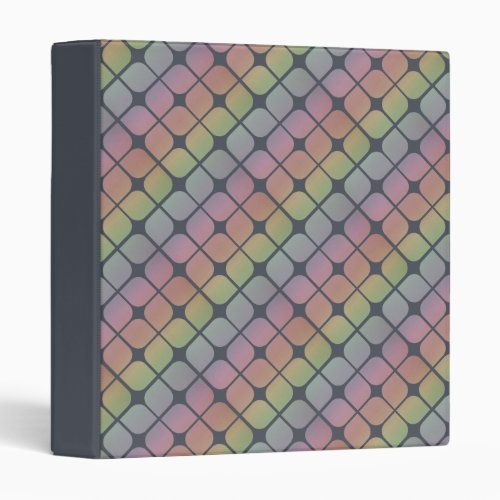 Abstract Graphic Shapes on Subdued Gradient Colors 3 Ring Binder