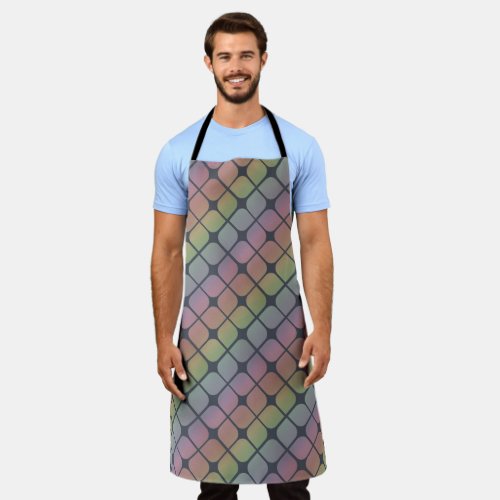 Abstract Graphic Shapes on Subdued Gradient Colors Apron
