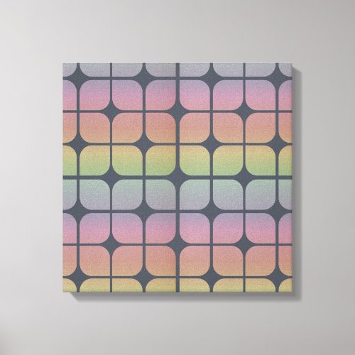 Abstract Graphic Shapes on Subdued Gradient Colors Canvas Print