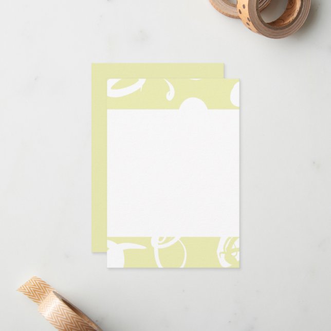 Abstract graphic signs Flat Note Card (Front/Back In Situ)
