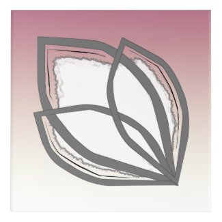 Abstract Gray and White Flower