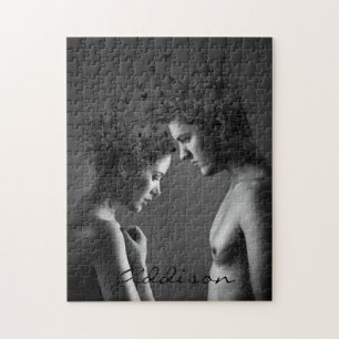 Abstract gray couple jigsaw puzzle
