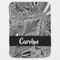 Abstract gray crystal  pattern baby blanket