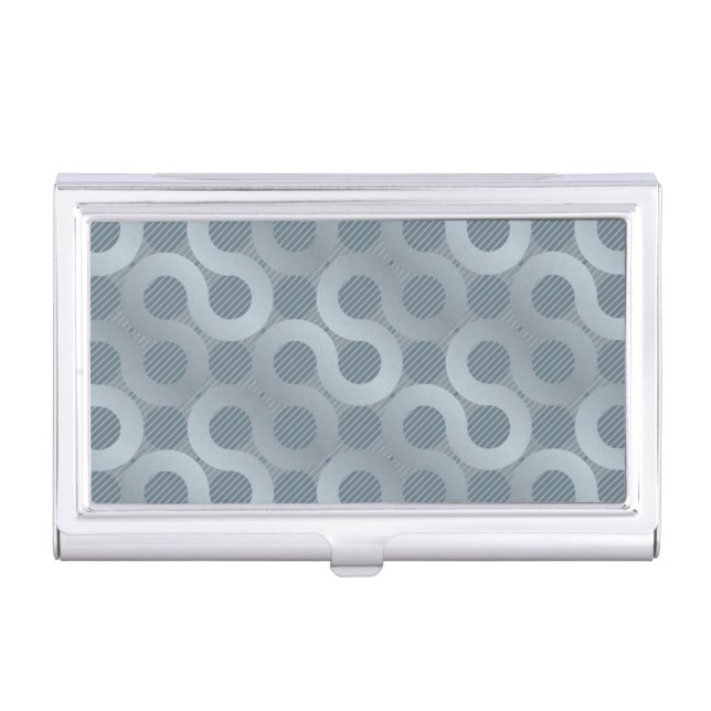 Abstract gray flow background business card case (Front)