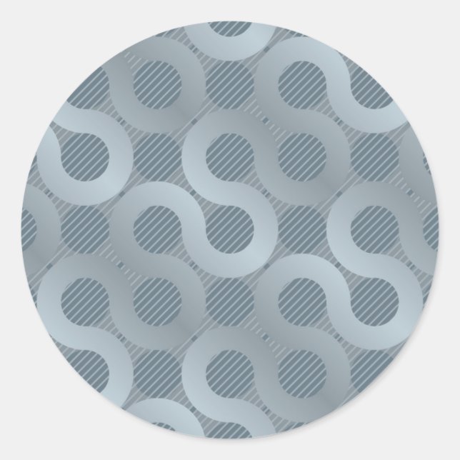 Abstract gray flow background classic round sticker (Front)