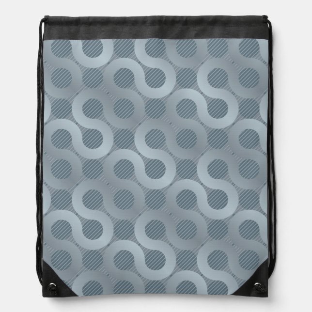 Abstract gray flow background drawstring bag (Front)