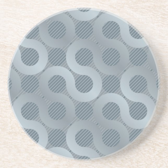 Abstract gray flow background drink coaster (Front)