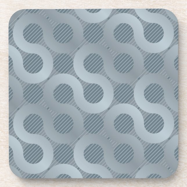 Abstract gray flow background drink coaster (Front)