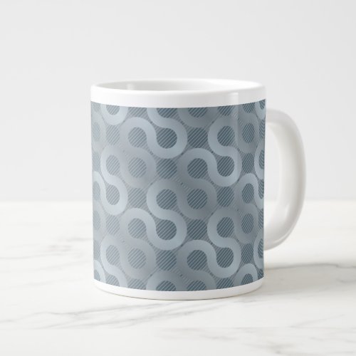 Abstract gray flow background large coffee mug