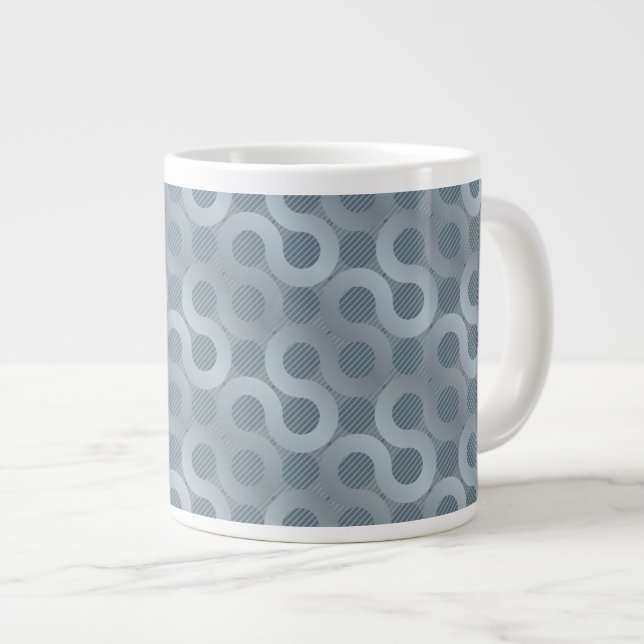 Abstract gray flow background large coffee mug (Front Right)