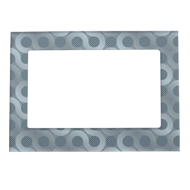 Abstract gray flow background magnetic picture frame (Front)