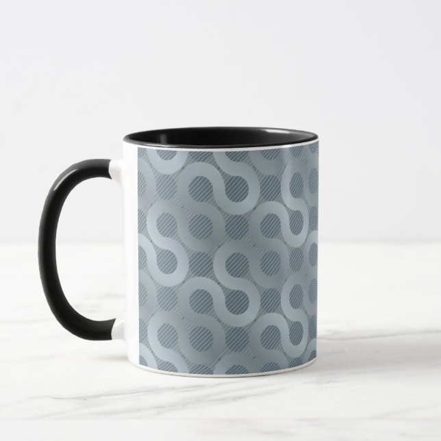 Abstract gray flow background mug (Left)