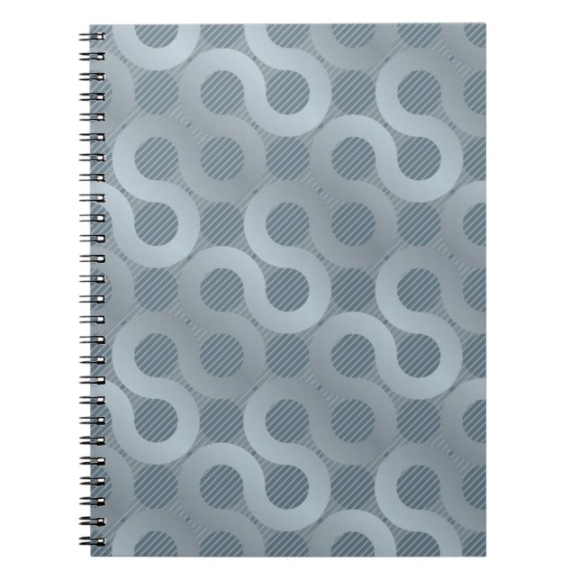Abstract gray flow background notebook (Front)