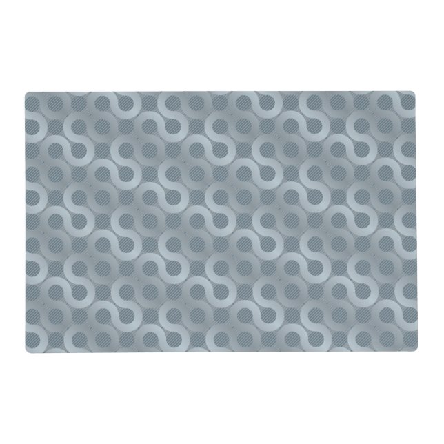 Abstract gray flow background placemat (Front)
