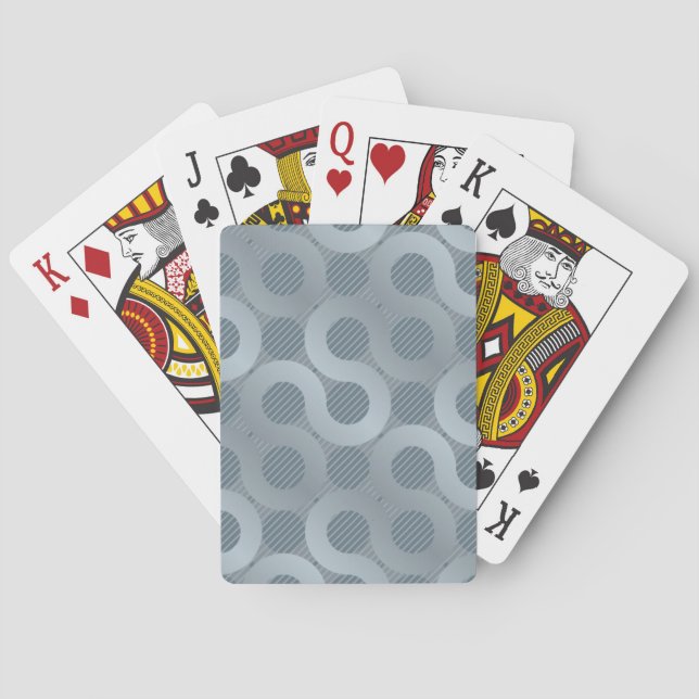 Abstract gray flow background poker cards (Back)