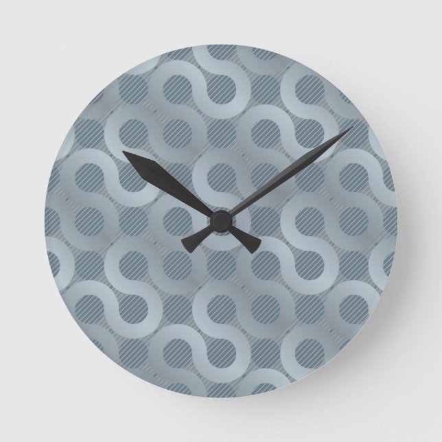 Abstract gray flow background round clock (Front)