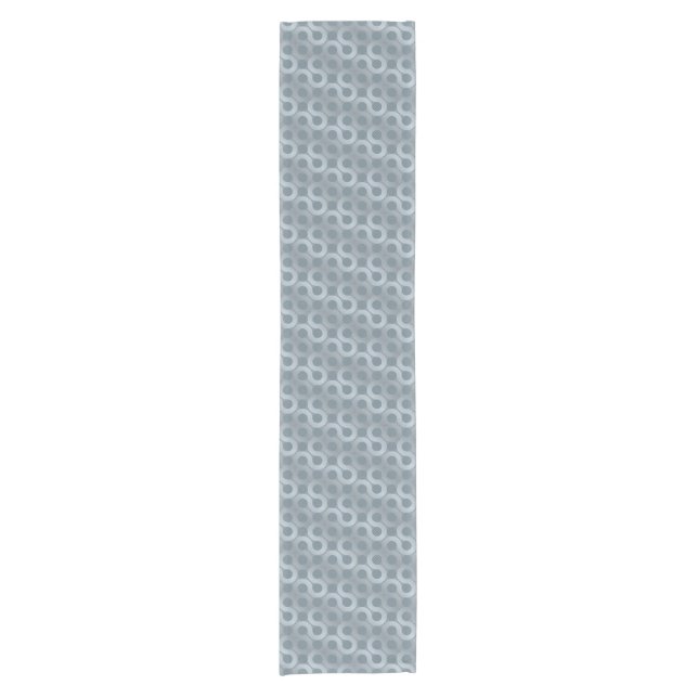 Abstract gray flow background short table runner (Front)
