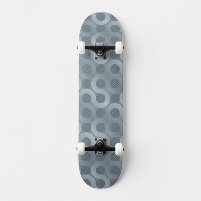 Abstract gray flow background skateboard deck (Front)