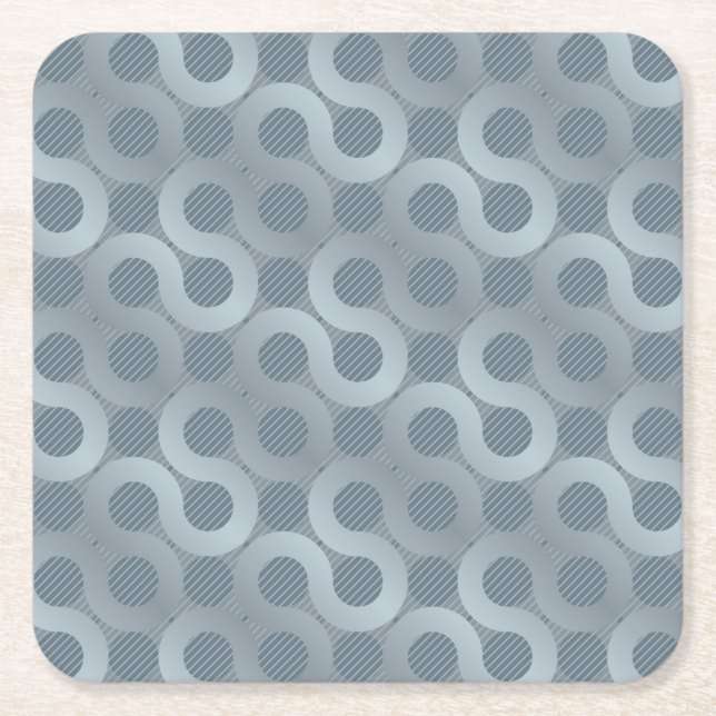 Abstract gray flow background square paper coaster (Front)