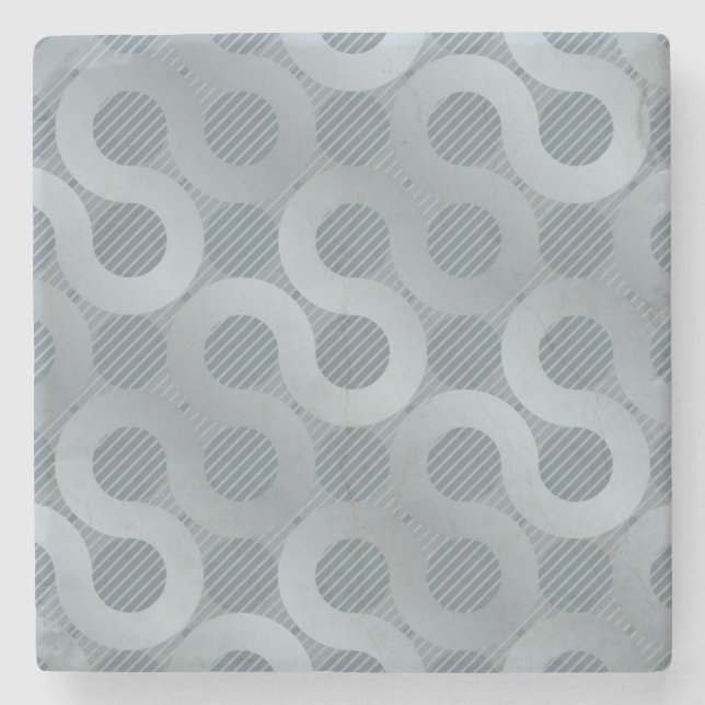 Abstract gray flow background stone coaster (Front)