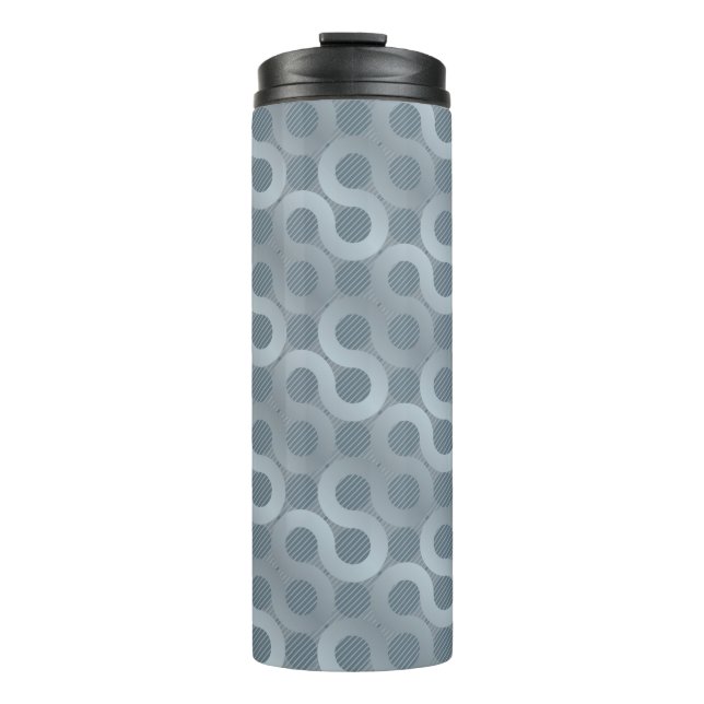 Abstract gray flow background thermal tumbler (Front)