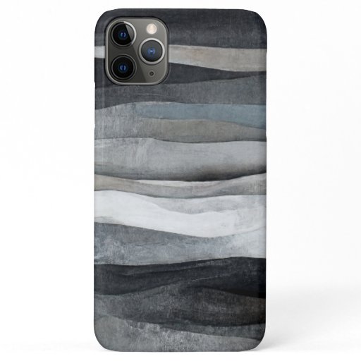 Abstract Gray Grey Waves Art iPhone 11 Pro Max Case