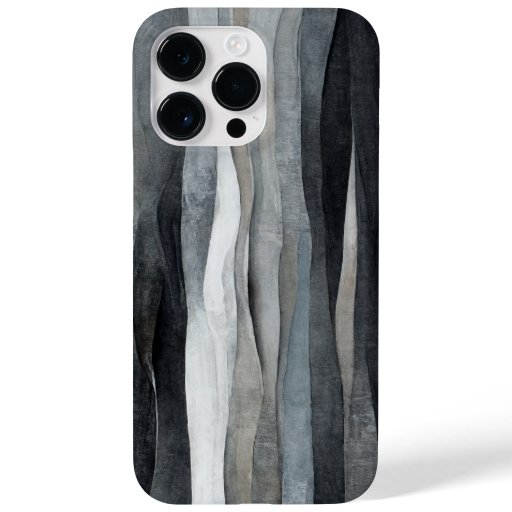 Abstract Gray Grey Waves Art iPhone / iPad case