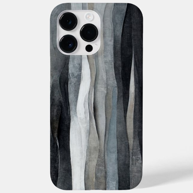 Abstract Gray Grey Waves Art iPhone / iPad case (Back)