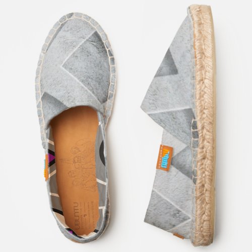Abstract Gray Shaded Shapes Espadrilles