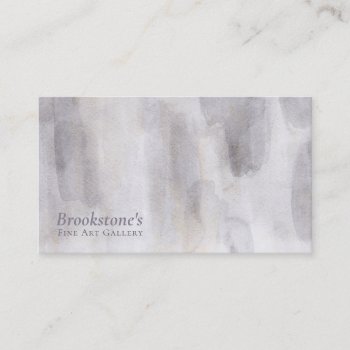 Abstract Gray & Tan Watercolor Business Card by artNimages at Zazzle