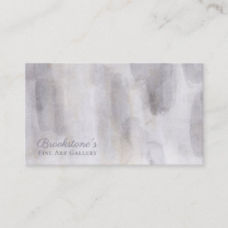 Abstract Gray & Tan Watercolor Business Card